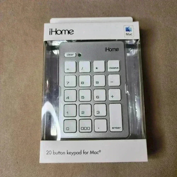 Brand New iHome Wired USB Numeric 20 Button Keypad for Mac (IMAC-A210S) - Picture 1 of 2